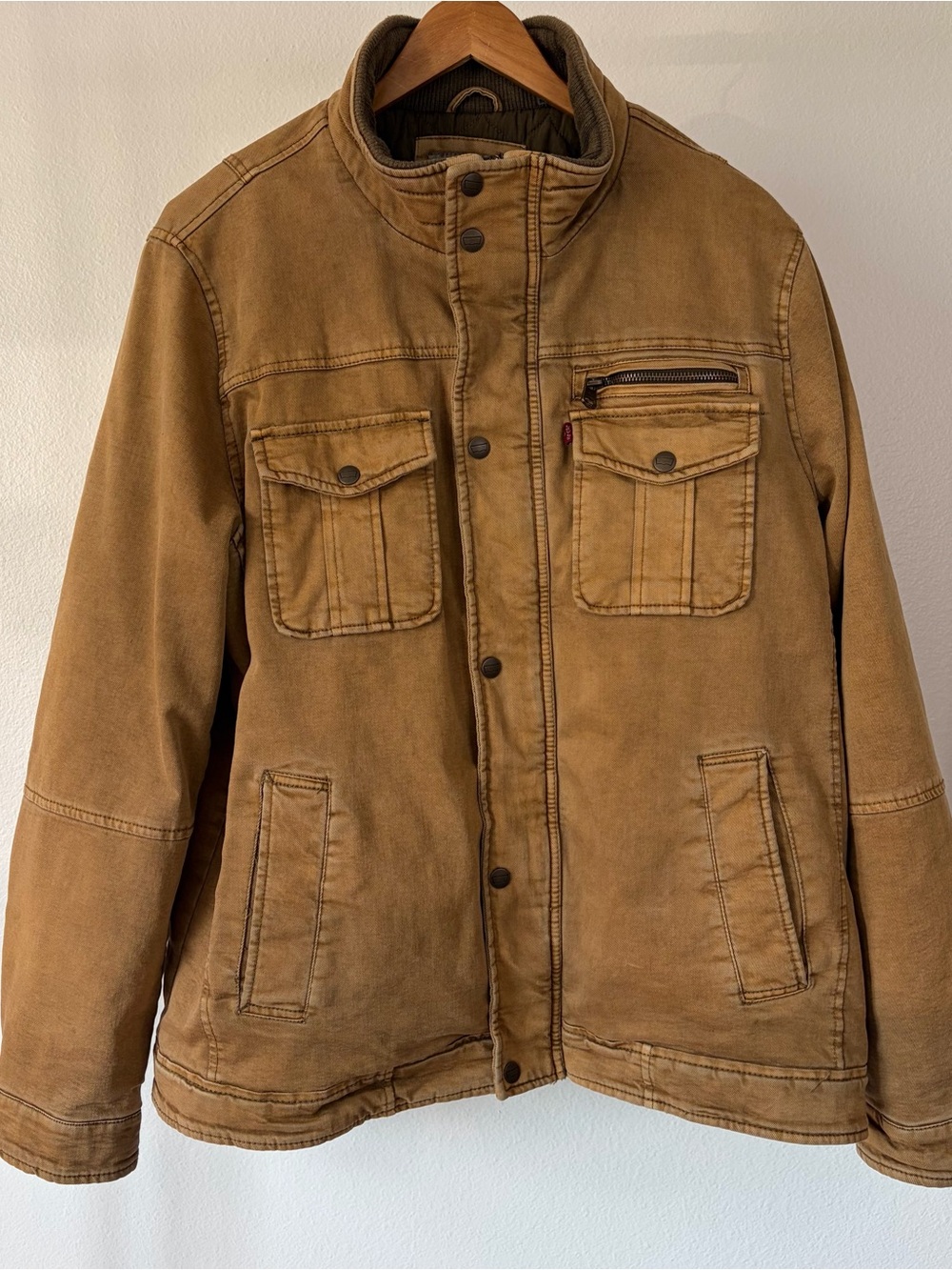 Levi Heavyweight Tan Workwear Jacket - Durable Canvas Coat